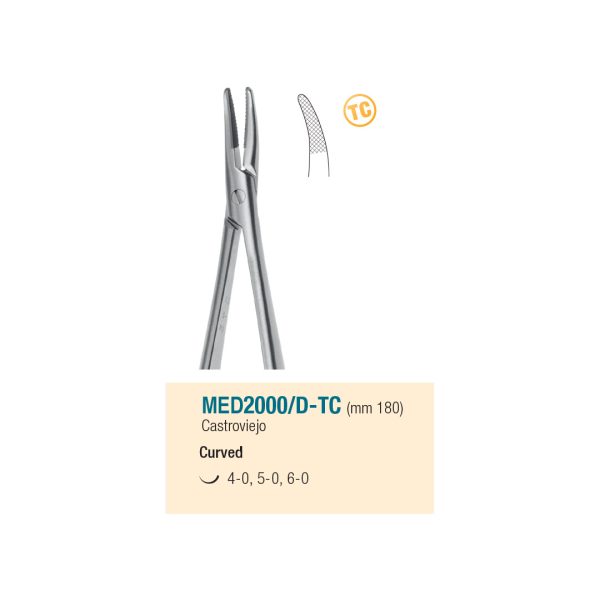 Medesy Needle Holders Castroviejo Curved Tungsten Carbide 180mm