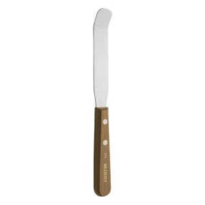 Medesy Plaster & Alginate Mixing Spatula Curved Rigid with Wooden Handle 200mm