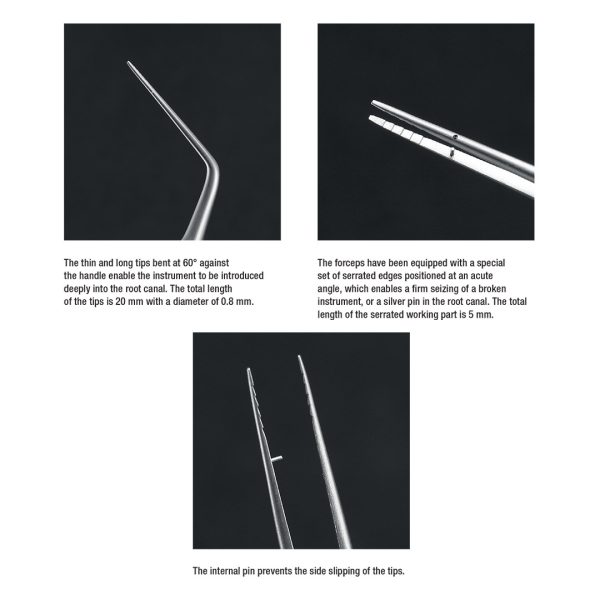 Medesy Endodontic Forceps for Removing Broken Endodontic Instruments 125mm