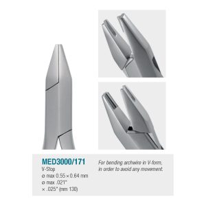 Medesy Orthodontic Wire Bending Pliers V-Stop No. 171 130mm