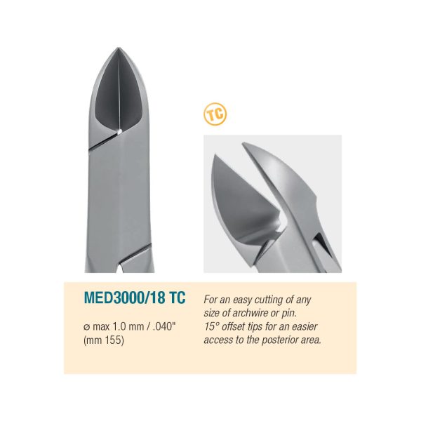 Medesy Orthodontic Wire Cutters No. 18 TC Tungsten Carbide 155mm