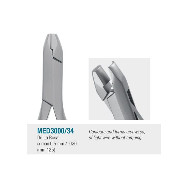 Medesy Orthodontic Wire Bending Pliers De La Rosa No. 34 125mm