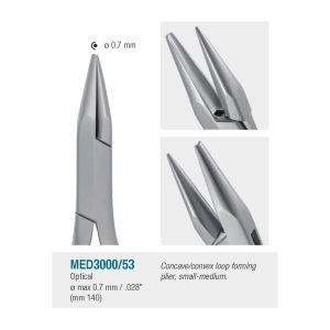 Medesy Orthodontic Wire Bending Pliers Optical No. 53 0.7mm Dia. 140mm