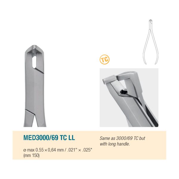 Medesy Orthodontic Distal End Cutters No. 69 TC LL Tungsten Carbide 150mm