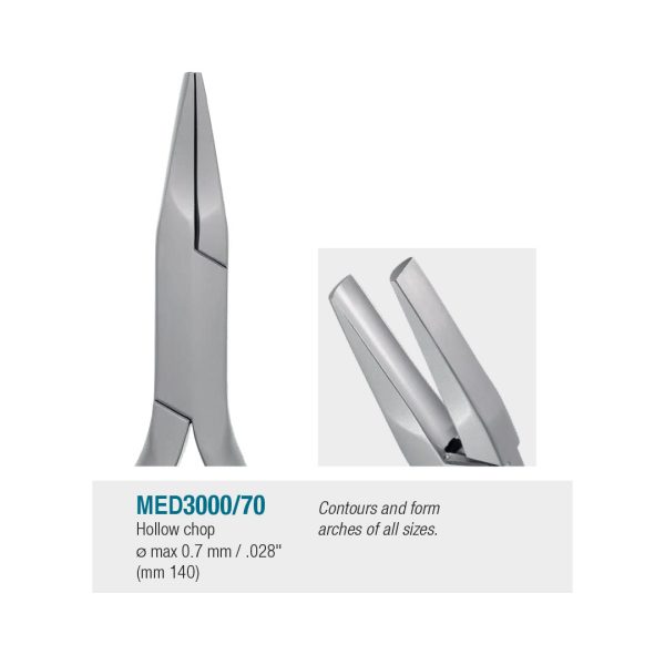 Medesy Orthodontic Wire Bending Pliers Hollow Chop No. 70 140mm