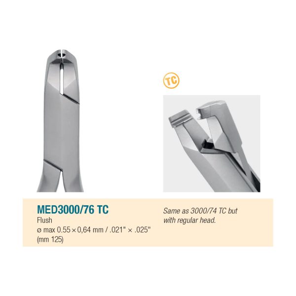 Medesy Orthodontic Distal End Cutters Flush No. 76 TC Tungsten Carbide 125mm