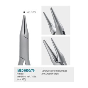 Medesy Orthodontic Wire Bending Pliers Optical No. 79 1.2mm Dia. 135mm