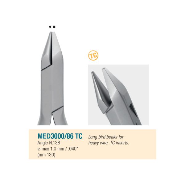 Medesy Orthodontic Wire Bending Pliers Angle N.138 No. 86 TC Tungsten Carbide 130mm