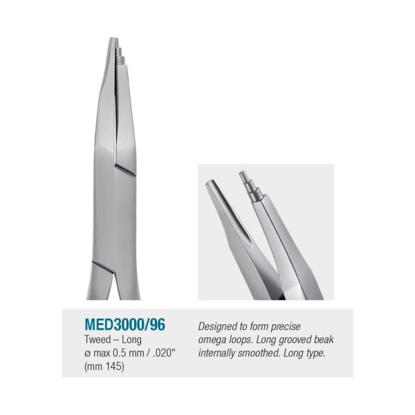 Medesy Orthodontic Wire Bending Pliers Tweed Long No. 96 145mm