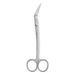 Medesy Scissors Locklin Angled with Saw Edge 160mm