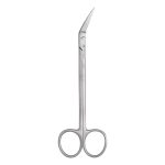 Medesy Scissors Locklin Angled with Saw Edge 160mm