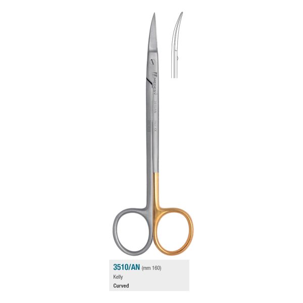 Medesy Scissors Kelly Curved Superior Cut 160mm