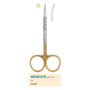 Medesy Scissors Iris Curved Tungsten Carbide 115mm