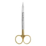Medesy Scissors Goldman-Fox Curved with Saw Edge Tungsten Carbide 130mm