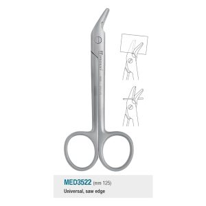 Medesy Scissors Universal with Saw Edge 125mm