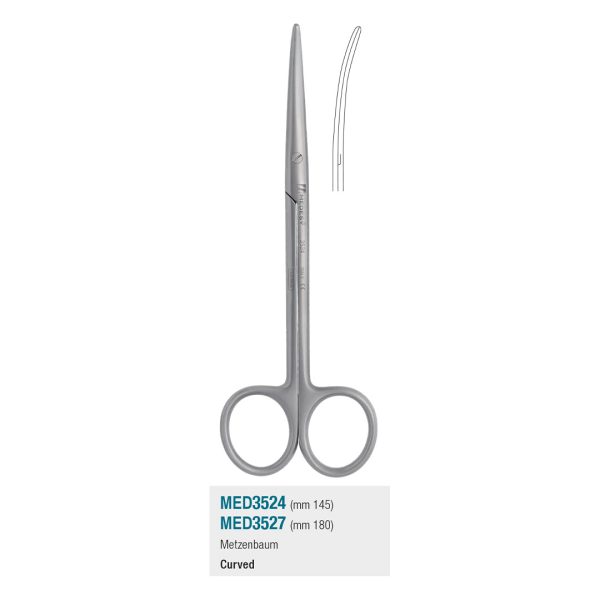 Medesy Scissors Metzenbaum Curved with Round Tips 145mm