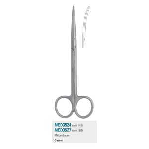 Medesy Scissors Metzenbaum Curved with Round Tips 180mm