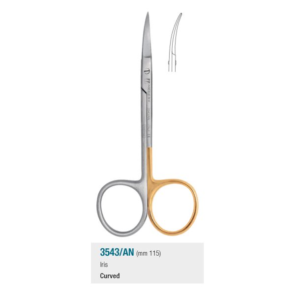 Medesy Scissors Iris Curved Superior Cut 115mm