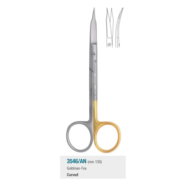 Medesy Scissors Goldman-Fox Curved Superior Cut 130mm