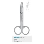 Medesy Scissors Crown Beebee Curved with Saw Edge 110mm
