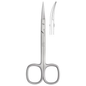 Medesy Scissors Surgical Curved with Pointed Tips 120mm