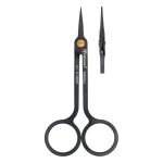 Medesy Scissors Hi-Tech Straight Black 115mm Nerissimo Line
