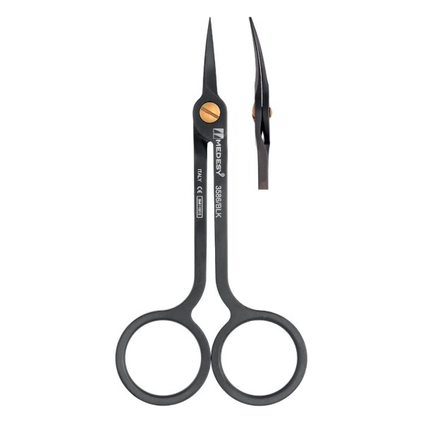 Medesy Scissors Hi-Tech Curved Black 115mm Nerissimo Line Medesy Scissors Hi-Tech Curved Black 115mm Nerissimo Line