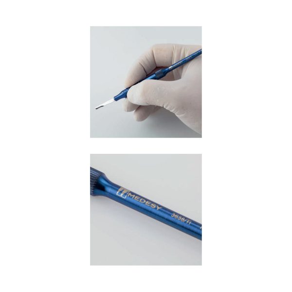 Medesy Scalpel Handle for Fine Micro Scalpel Blades & Mirrors Titanium 135mm