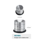 Medesy Amalgam Mixing Well Stainless Steel with Non-Slip Base 30mm Dia. 30mm (H)