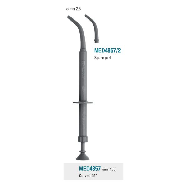 Medesy Amalgam Carrier Plastic Curved 45° 2.5mm Dia. 165mm Autoclavable