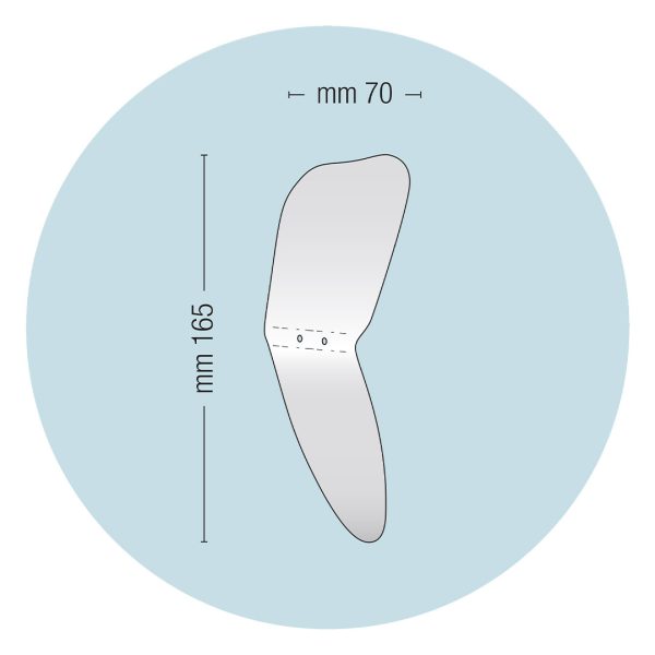 Medesy Photographic Mirror Occlusal & Buccal No. 12 70mm x 165mm (WxL)