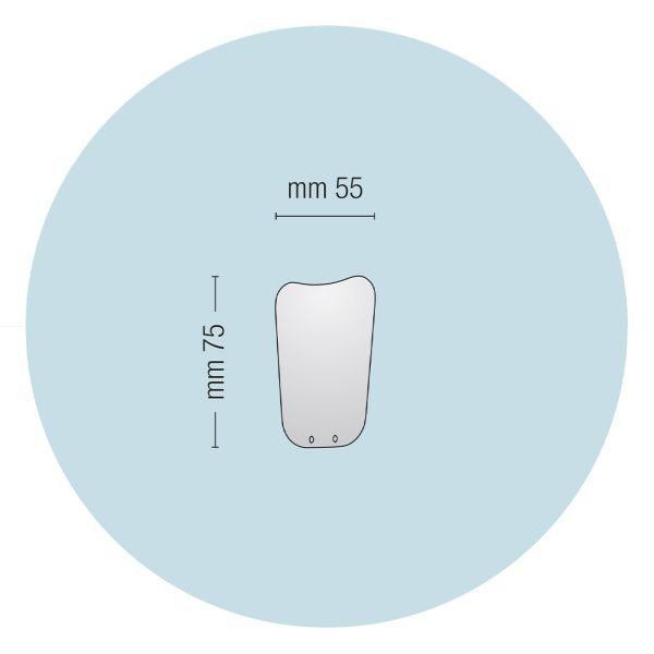 Medesy Photographic Mirror Palatal Small No. 18 55mm x 75mm (WxL)