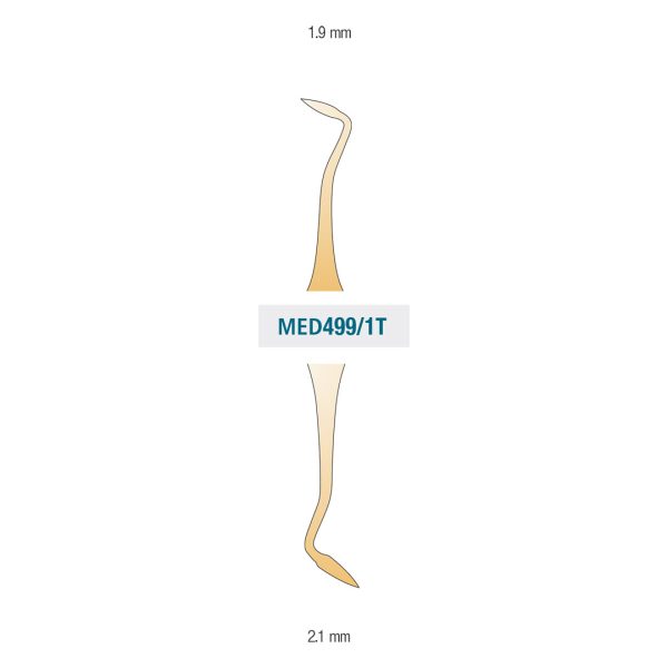 Medesy Composite Instrument No. 1T 2.0mm/2.5mm TiN Titanium Nitride Coated