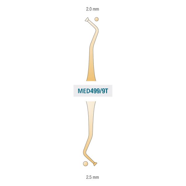 Medesy Composite Instrument No. 9T 2.0mm/2.5mm TiN Titanium Nitride Coated