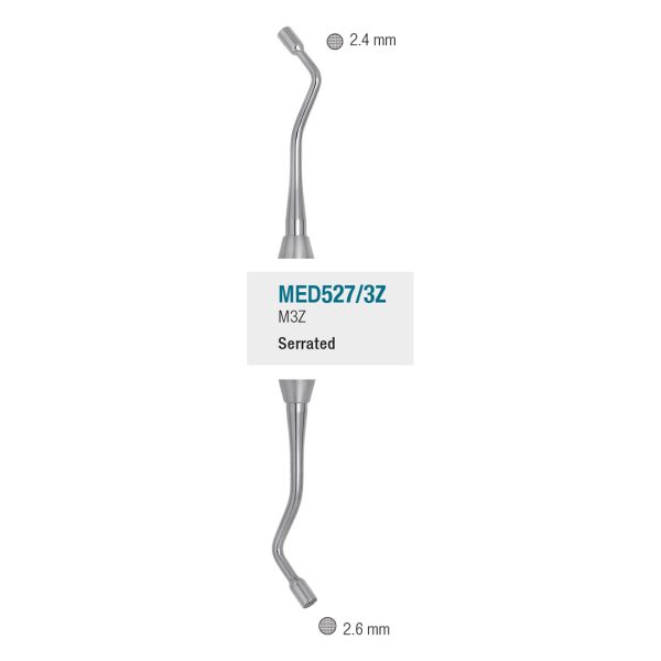 Medesy Plugger No. M3Z 2.4mm/2.6mm Serrated