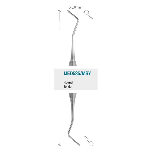 Medesy Gingival Cord Packer Round Serrated 3.0mm