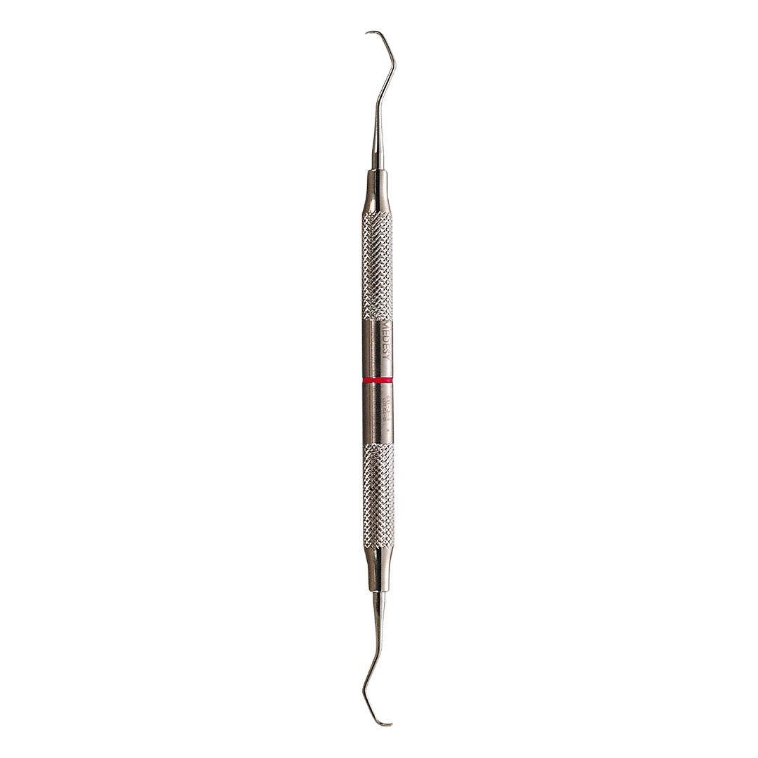 Medesy Curette Gracey No. 3-4 with 8mm Dia. Solid Handle with Red Ring Medesy Curette Gracey No. 3-4 with 8mm Dia. Solid Handle with Red Ring