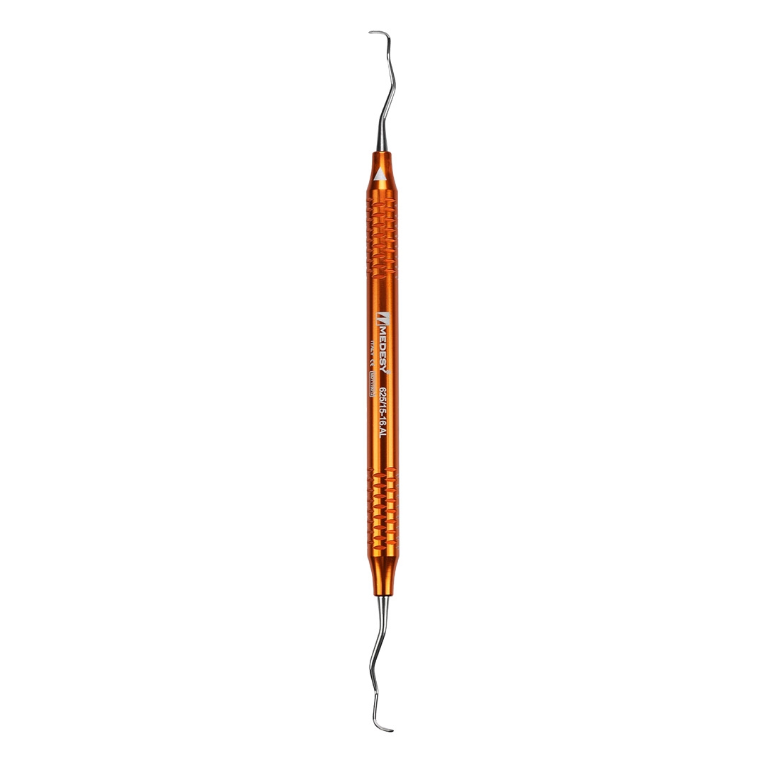 Medesy Curette Gracey No. 15-16 with 8mm Dia. Solid Aluminium Handle Orange Medesy Curette Gracey No. 15-16 with 8mm Dia. Solid Aluminium Handle Orange