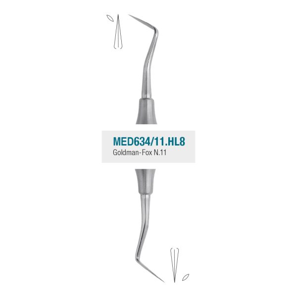 Medesy Periodontal Knife Goldman-Fox No. 11 with 8mm Dia. Hollow Handle