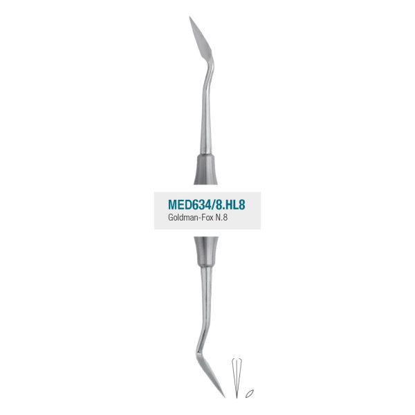 Medesy Periodontal Knife Goldman-Fox No. 8 with 8mm Dia. Hollow Handle