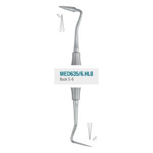 Medesy Periodontal Knife Buck No. 5-6 with 8mm Dia. Hollow Handle