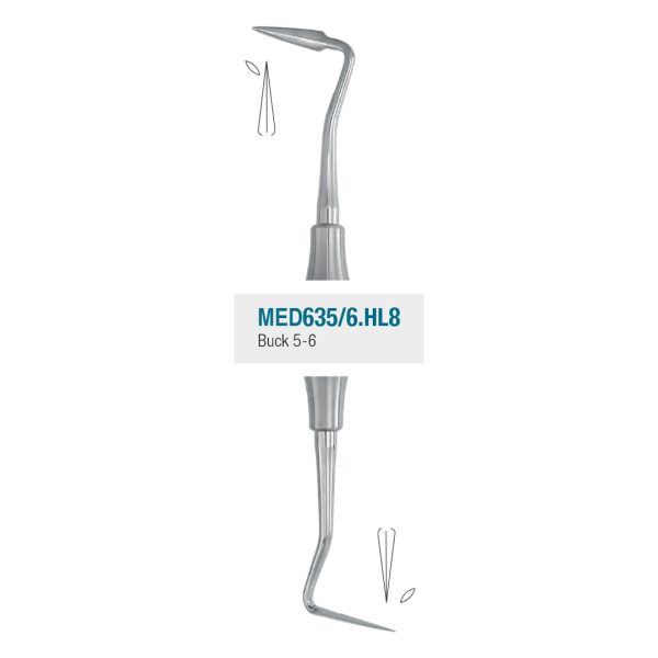 Medesy Periodontal Knife Buck No. 5-6 with 8mm Dia. Hollow Handle