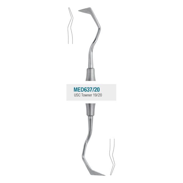 Medesy Periodontal Knife USC Towner No. 19-20 with 6mm Dia. Solid Handle