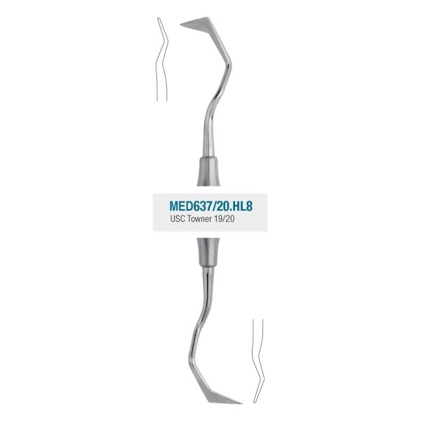 Medesy Periodontal Knife USC Towner No. 19-20 with 8mm Dia. Hollow Handle