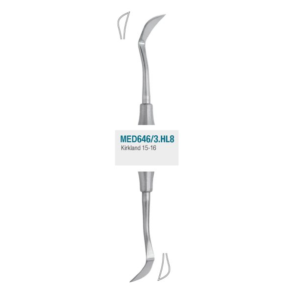 Medesy Periodontal Knife Kirkland No. 15-16 with 8mm Dia. Hollow Handle