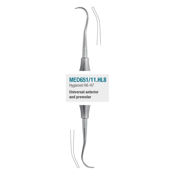 Medesy Scaler Hygienist No. H6-H7 with 8mm Dia. Hollow Handle
