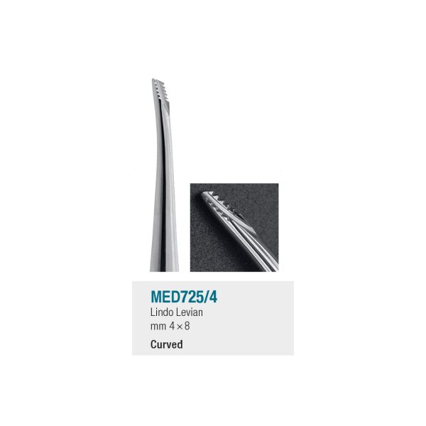 Medesy Luxating Instrument Lindo Levian Serrated No. 4 4.0mm x 8.0mm Curved