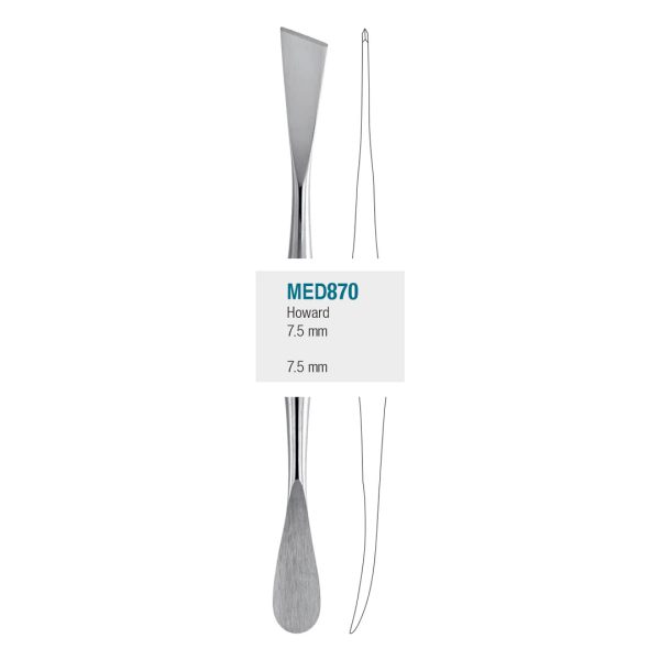 Medesy Periosteal Elevator Howard No. 870 7.5mm/7.5mm