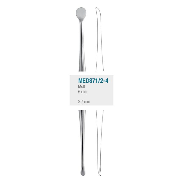 Medesy Periosteal Elevator Molt No. 2-4 6.0mm/2.7mm
