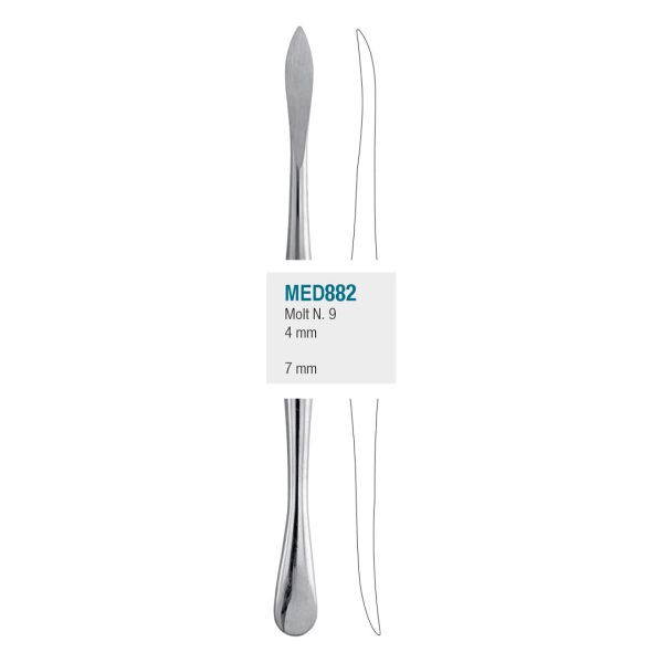 Medesy Periosteal Elevator Molt No. 9 4.0mm/7.0mm